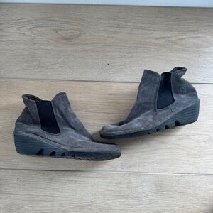 Fly London Black Suede Ankle Boots